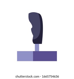 joystick line style icon design, videogame play leisure gaming technology entertainment obsession digital and lifestyle theme Vector illustration