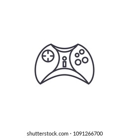 Joystick linear icon concept. Joystick line vector sign, symbol, illustration.