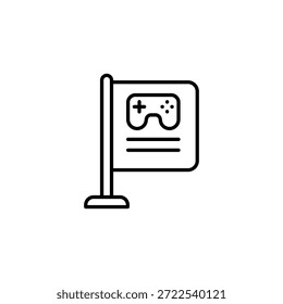 Bandera de Locación de joystick con pantalla de juego para mapa Electrónica