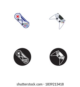 Joystick Logo Concept Template Design Vector