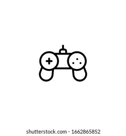  icono joystick logotipo diseño simple icono lineal delgado ilustrador vectorial diseño gráfico sobre fondo blanco 