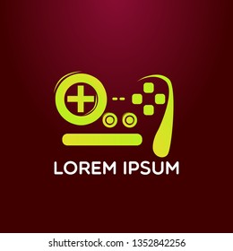 joystick logo icon or sign for game developer symbol or e sport company