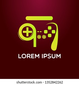 joystick logo icon or sign for game developer symbol or e sport company