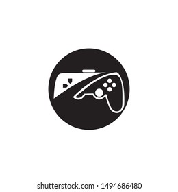 JOYSTICK LOGO ILUSTRATION  AND ICON VECTOR 