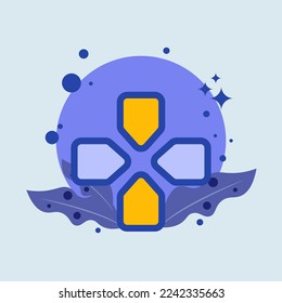 Joystick navigation flat illustration. Controller signs vector illustration.
