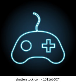 joystick neon icon. Simple thin line, outline vector of web, minimalistic icons for UI and UX, website or mobile application