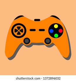 joystick orange vecter