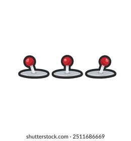 Joystick en diseño de Vector plano de contorno.