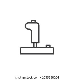 Joystick outline icon. linear style sign for mobile concept and web design. Control video game joystick simple line vector icon. Symbol, logo illustration.