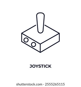 joystick outline icon. Linear vector from entertainment concept. Thin line joystick icon isolated on white background