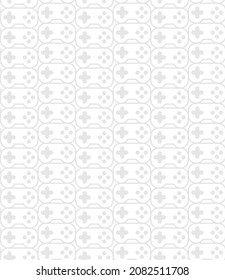 Joystick pattern seamless. gamepad background. Video game controller texture.