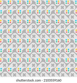 Joystick pattern seamless. gamepad background. Video game controller texture.
