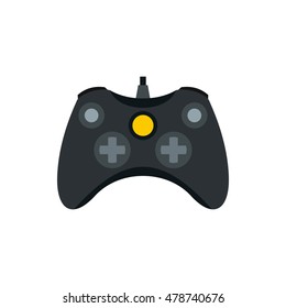 Joystick for playing games icon in flat style isolated on white background. Play symbol vector illustration