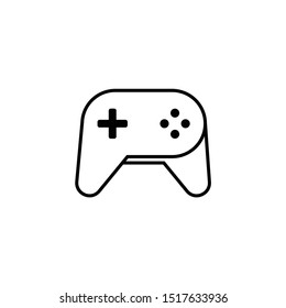 joystick for plays icon. Simple outline joystick vector icon. On white background. Vector illustration