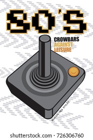 joystick retro design poster vector illustration