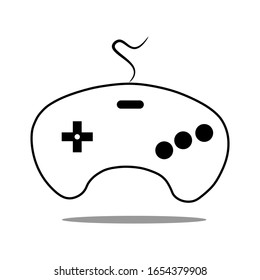 Icono de señalización de joystick en estilo plano. Ilustración vectorial Gamepad