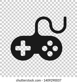 Joystick sign icon in transparent style. Gamepad vector illustration on isolated background. Gaming console controller business concept.