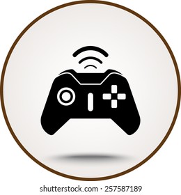 Joystick sign icon, vector illustration. Flat design style 