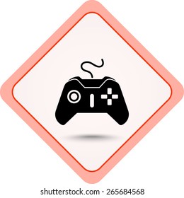 Joystick sign icon, vector illustration. Flat design style 