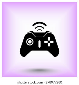 Joystick sign icon, vector illustration. Flat design style 