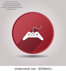 Joystick sign icon, vector illustration. Flat design style