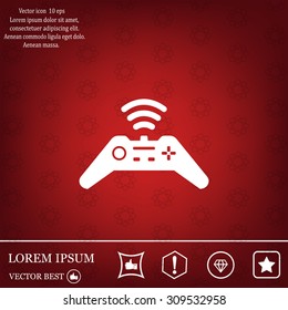 Joystick sign icon, vector illustration. Flat design style