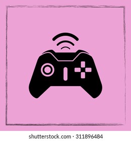 Joystick sign icon, vector illustration. Flat design style 
