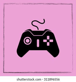 Joystick sign icon, vector illustration. Flat design style 