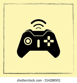 Joystick sign icon, vector illustration. Flat design style 