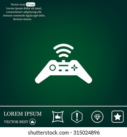 Joystick sign icon, vector illustration. Flat design style