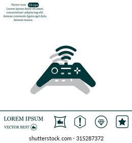 Joystick sign icon, vector illustration. Flat design style