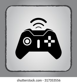 Joystick sign icon, vector illustration. Flat design style 