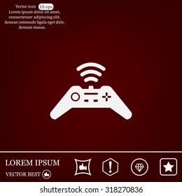 Joystick sign icon, vector illustration. Flat design style