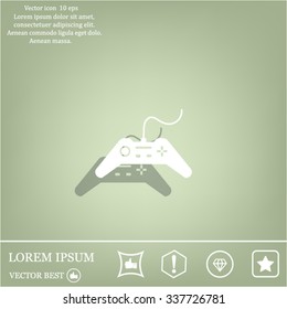 Joystick sign icon, vector illustration. Flat design style