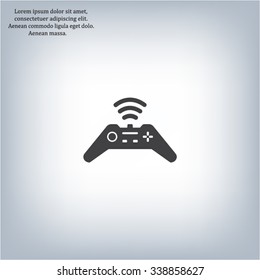 Joystick sign icon, vector illustration. Flat design style