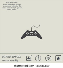 Joystick sign icon, vector illustration. Flat design style