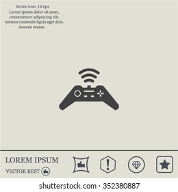 Joystick sign icon, vector illustration. Flat design style