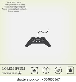 Joystick sign icon, vector illustration. Flat design style