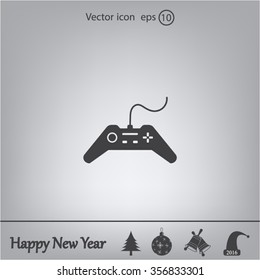 Joystick sign icon, vector illustration. Flat design style