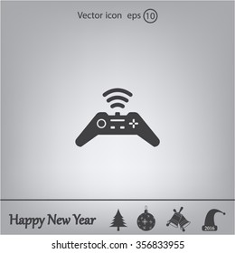 Joystick sign icon, vector illustration. Flat design style