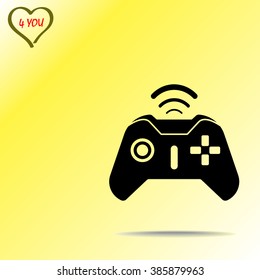 Joystick sign icon, vector illustration. Flat design style 