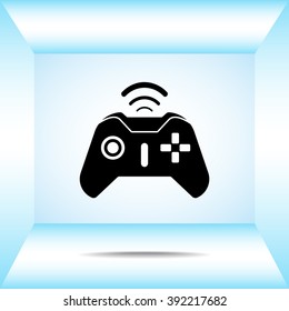 Joystick sign icon, vector illustration. Flat design style 