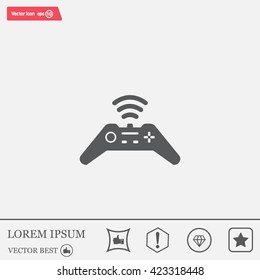 Joystick sign icon, vector illustration. Flat design style