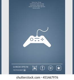 Joystick sign icon, vector illustration. Flat design style