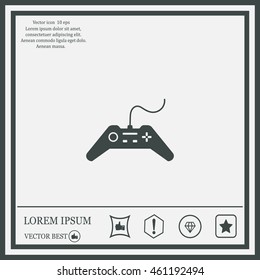 Joystick sign icon, vector illustration. Flat design style