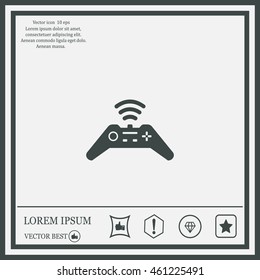 Joystick sign icon, vector illustration. Flat design style