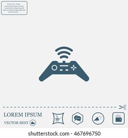 Joystick sign icon, vector illustration. Flat design style