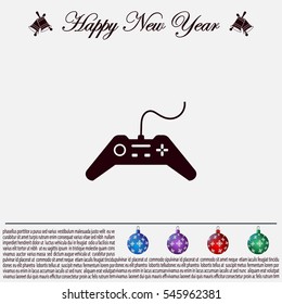 Joystick sign icon, vector illustration. Flat design style