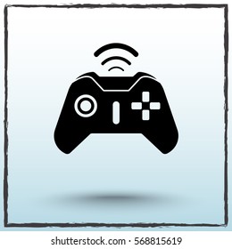 Joystick sign icon, vector illustration. Flat design style 