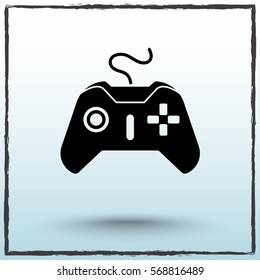 Joystick sign icon, vector illustration. Flat design style 